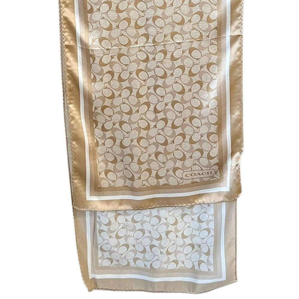 Coach Signature Logo Silk Scarf